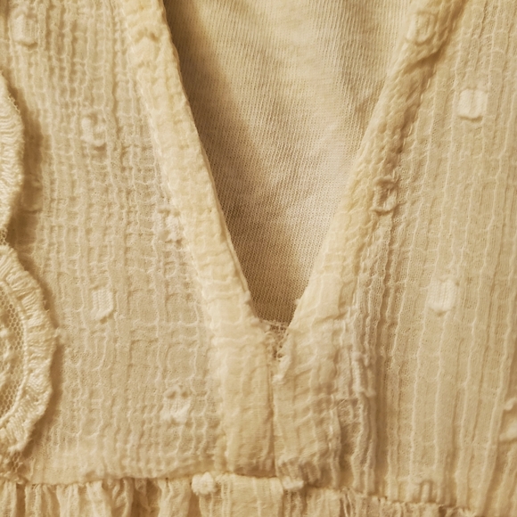 Zara Swiss Dot Sheer Peasant Blouse - Picture 8 of 15